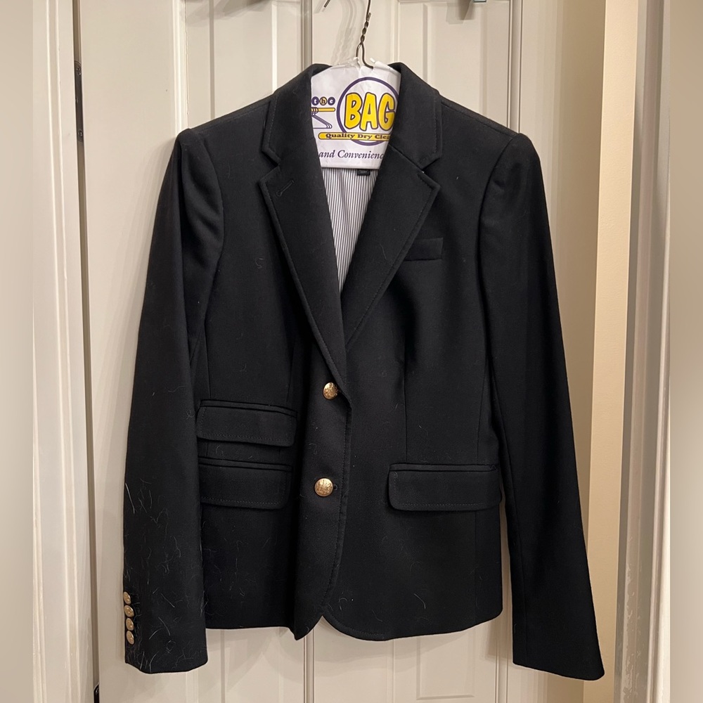 Jcrew black schoolboy blazer